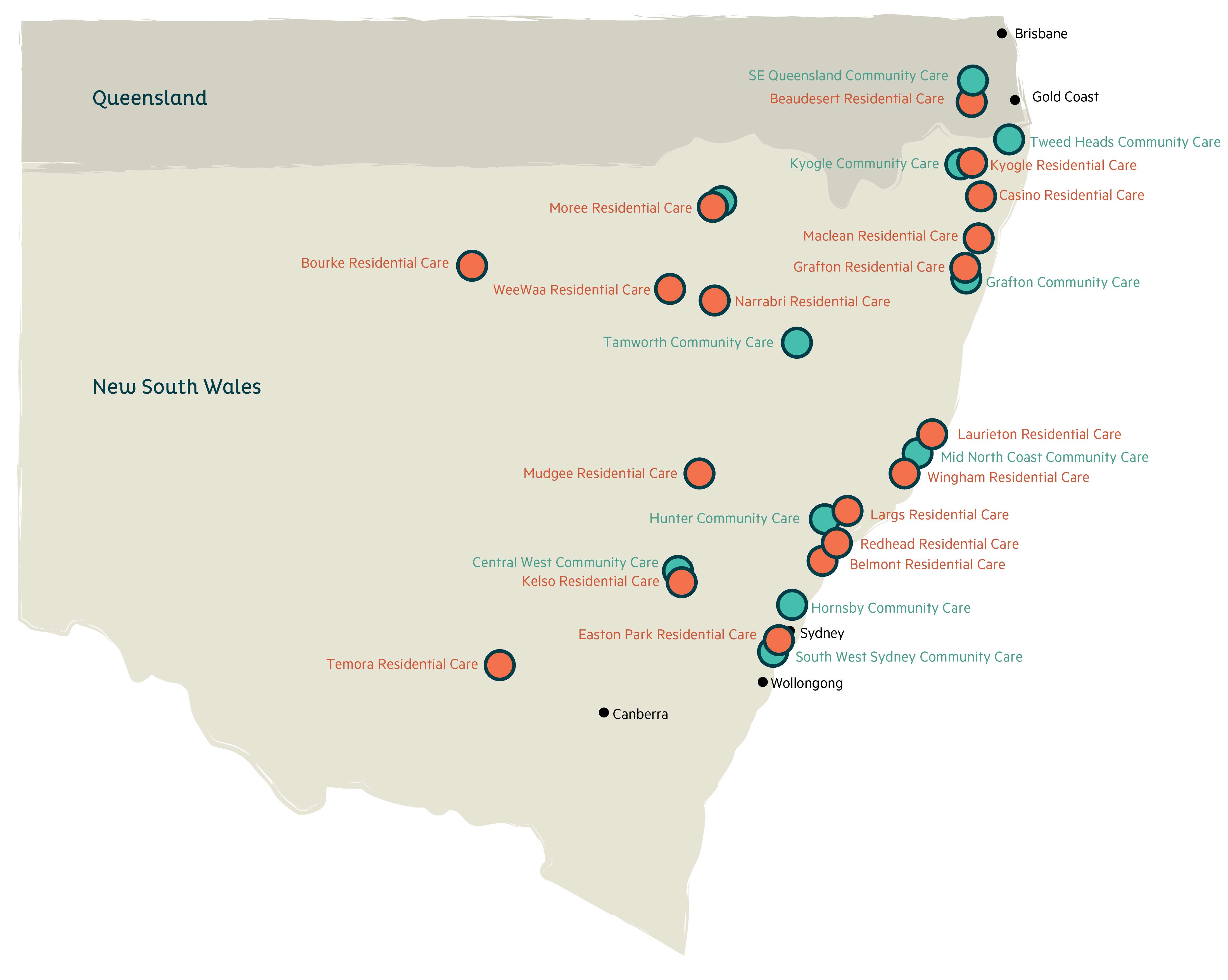 Whiddon Locations map